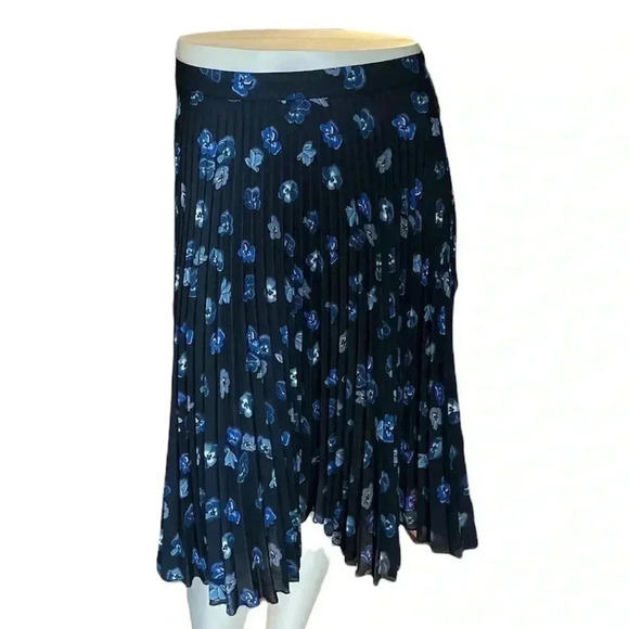 Prada pleated floral skirt  sz 46 - Picture 1 of 7